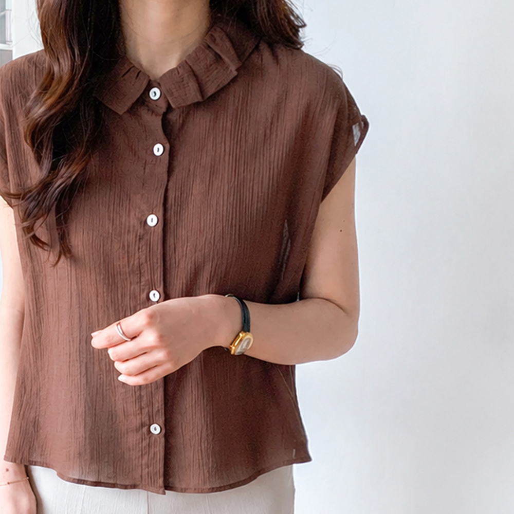 Mohan Shirring Freel Kara Sleeveless Blouse [size:F(55~66.5)]