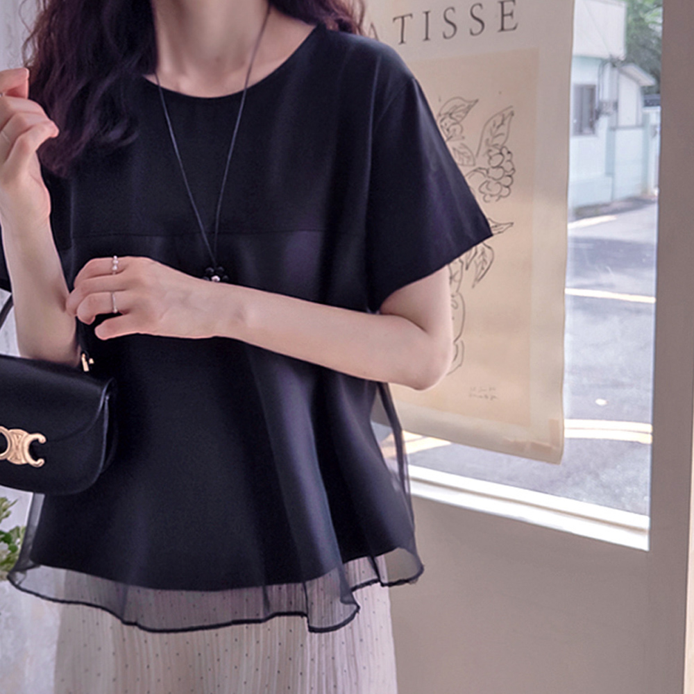 Nestea See-through Look Slim Figure Cover Fit Tee [size:F(55~66)]