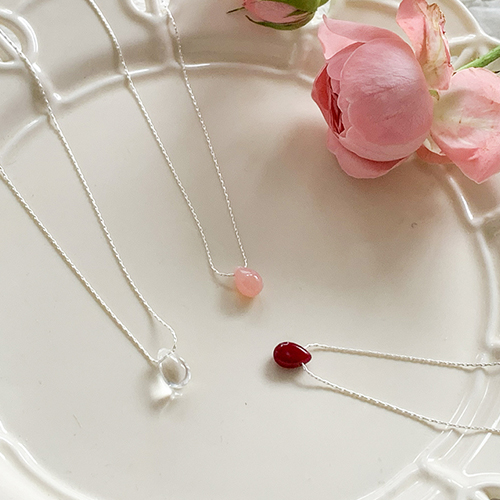 Water Droplet Mini Pendant Necklace