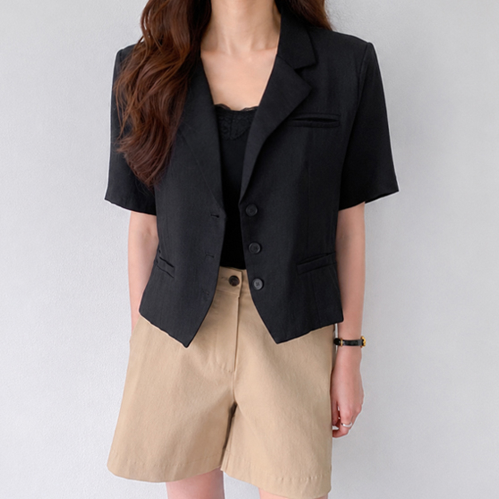Modern Daily Linen Short-sleeve Half Jacket [size:F(55~66)]