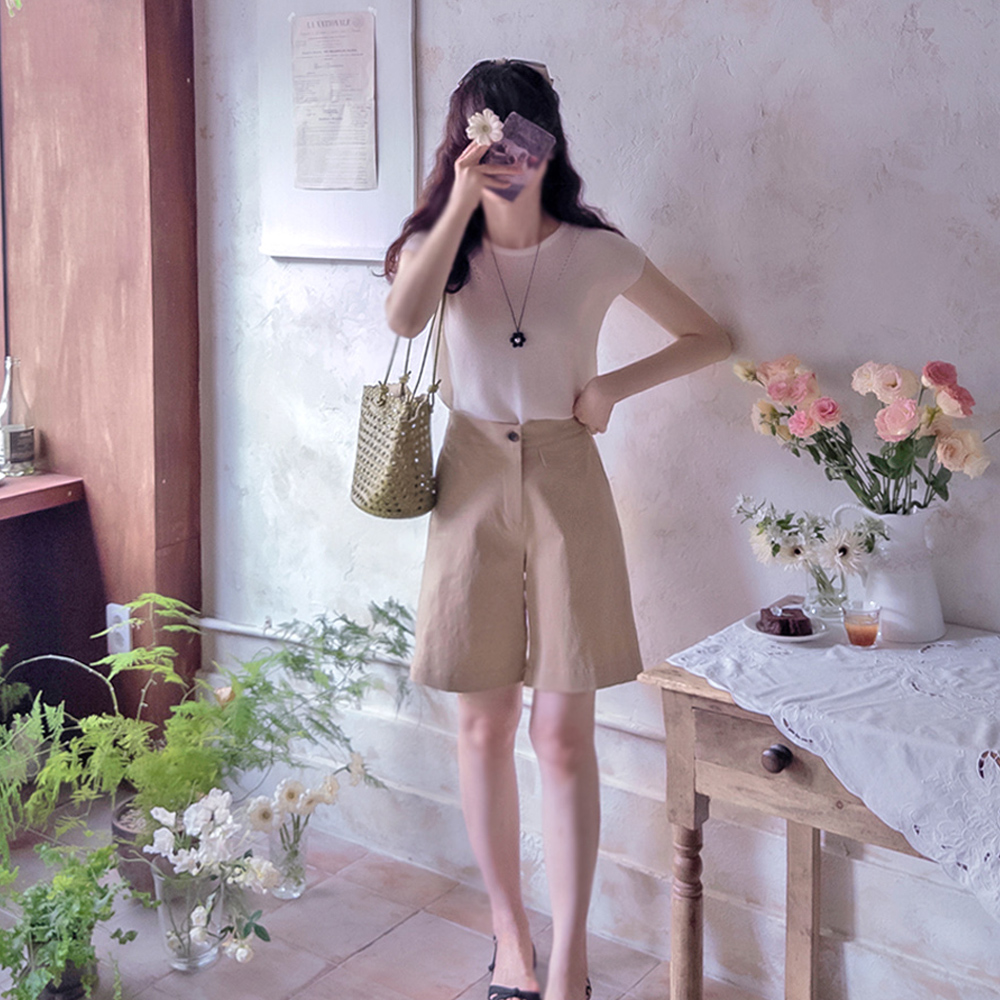 [Long Version] Lux Summer Stretchy Pocket Point Edge 3/4 Pants [size: F(55~66), L(77)]