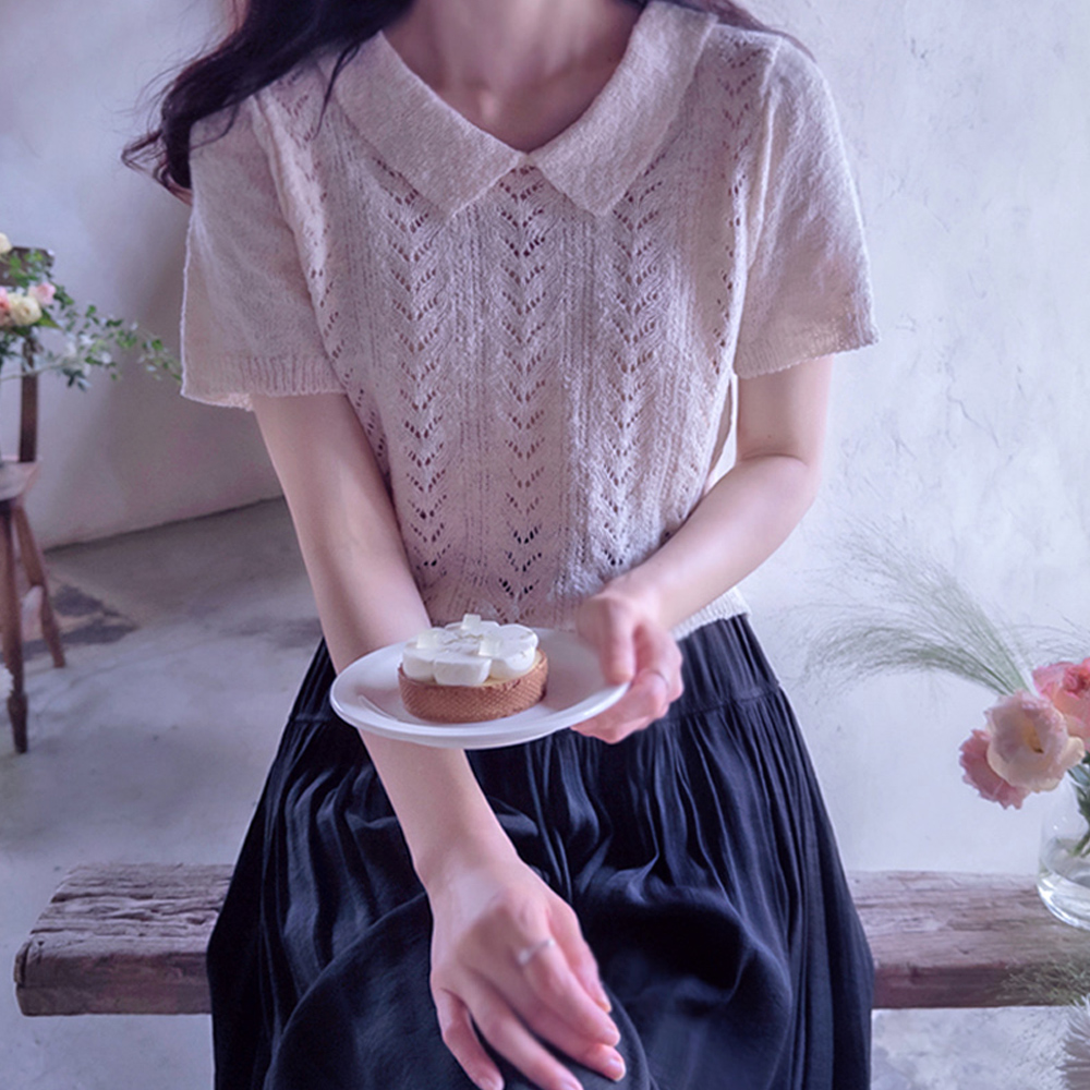 [LABEL] Jenis Kashi Lovely Collar Cool Delicate Fit Knit [size:F(55~66)] [Pre-order: Scheduled to ship August 19th after vacation]