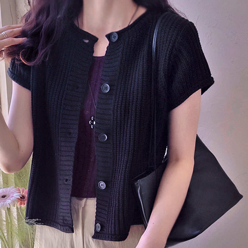 [Unbeatable Autumn Transitional Special 20% Off] Shoeklay Roll-Cut Beautiful Line Transitional Cardigan [size:F(55~66)] (Until July 31st)