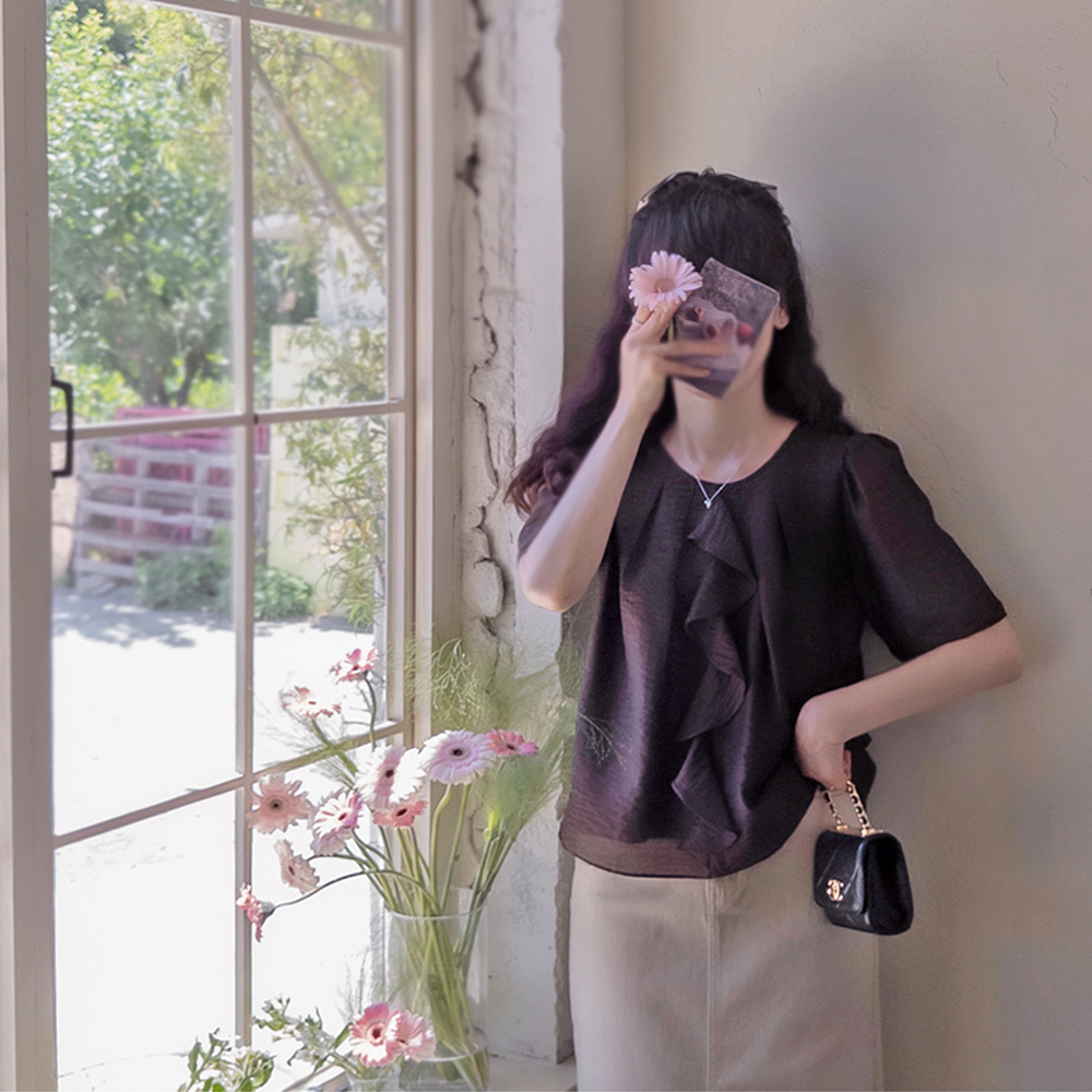 Gemma Wave Soft, Flexible, and Luxurious Blouse [size:F(55~66)]