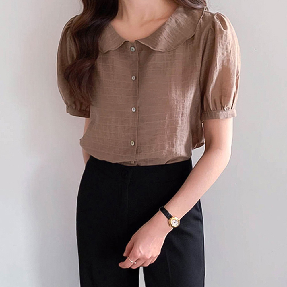 [New Arrival Special 4,000 Won Discount] <FONT color=#5a3954>MADE LIN</font> Five Lovely Angel Kara Blouse [size:F(55~66)]