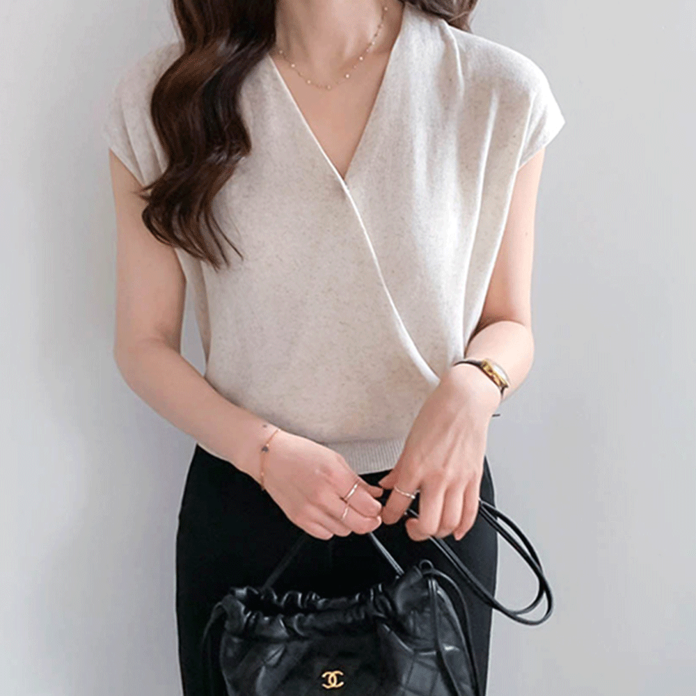 Delicate Fit Summer Wrap Cap Sleeve Knit Vest [size:F(55~66)]