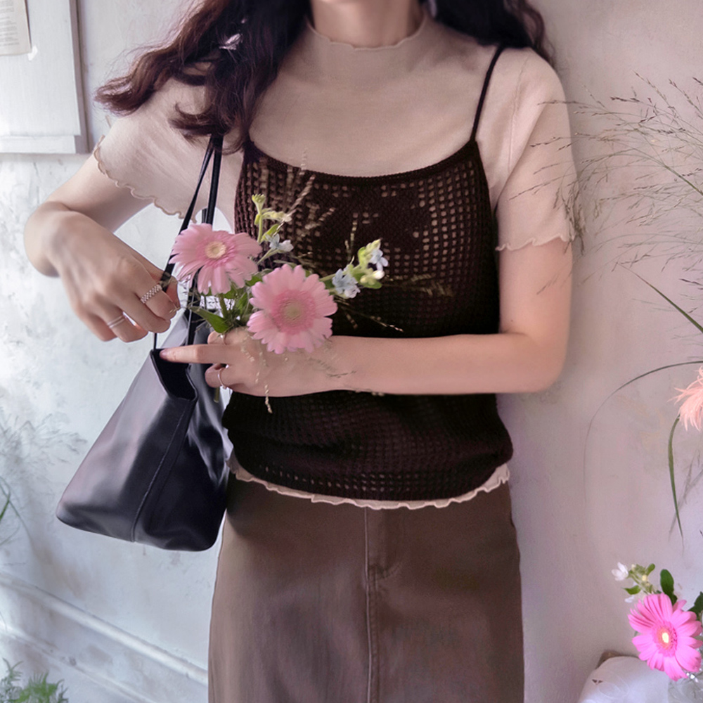 Jeanne Floral Punching Lovely High-Quality Firm Weave Bustier [size:F(55~66)]