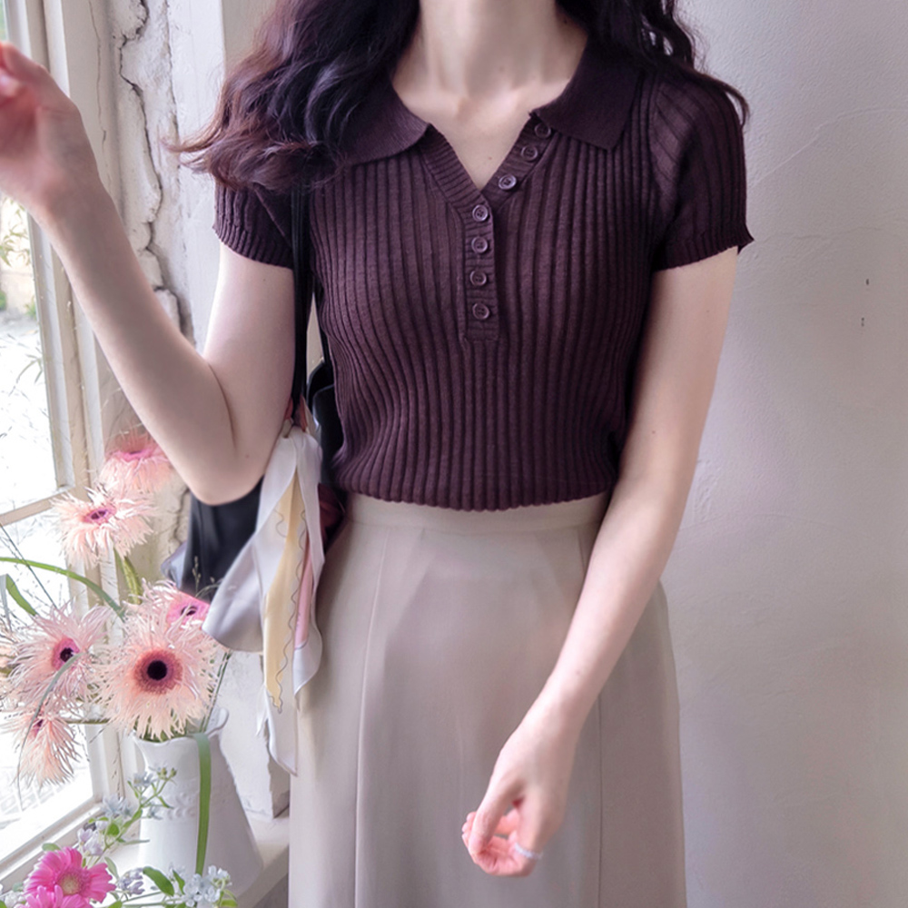 Jenny Ribbed Collar Soft, Moist Spandex Comfortable Knit [size:F(55~66)]