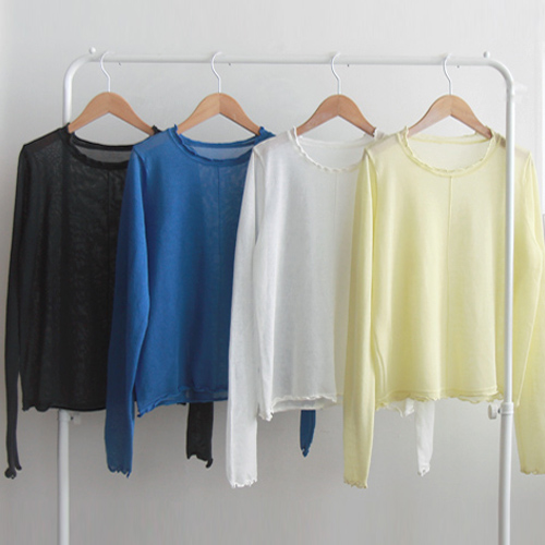 [Special Sale 30% ★ Limited Quantity] Andy Shirring Neck Cool Cut Salanta Knit [size: F (55~66)]