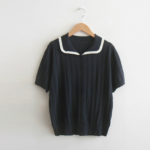 [Special Sale 30% ★ Limited Quantity] Zer Punching Wave Neck Cool Delicate Fit Knit [size: F (55~66)]