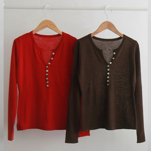 [Special Sale 30% ★ Limited Quantity] Harrison Button Collar Roll-up Delicate Fit Knit [size: F(55~66)]