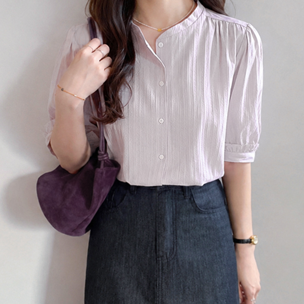MADE LIN Kayla Fine Lace Sleeve Frill Blouse [size:F(55~66)]