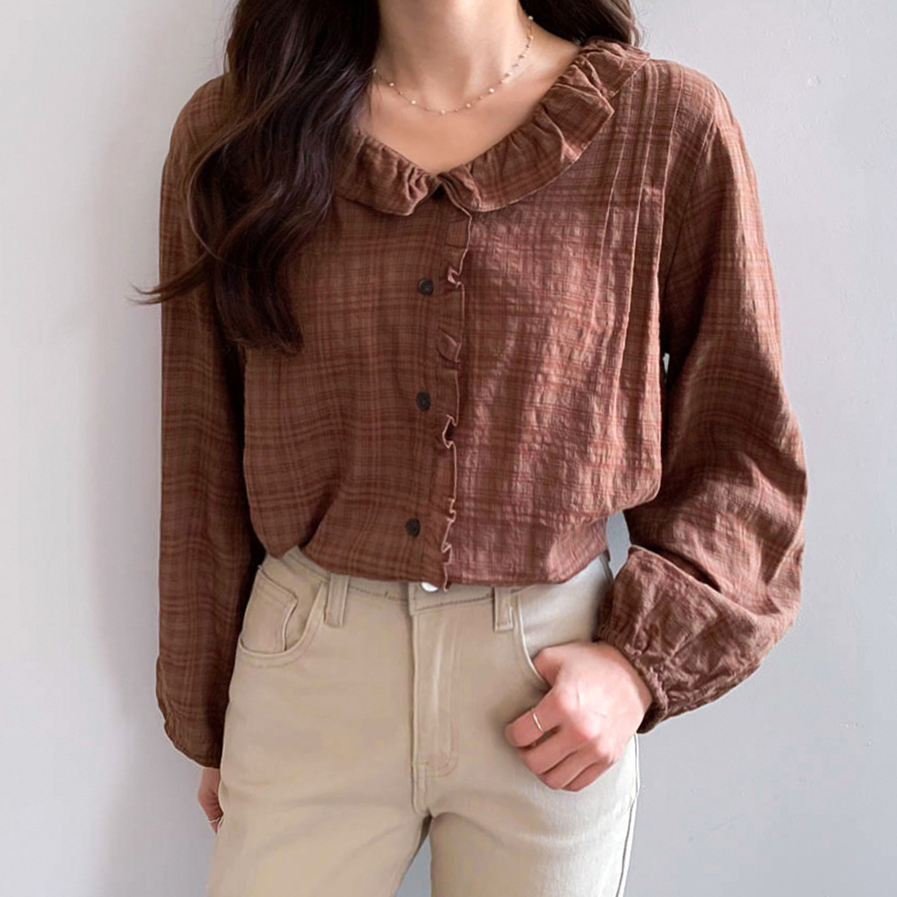 Luer Freel Check Blouse [size:F(55~66½)]