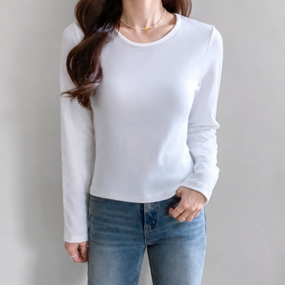 [New Arrival Special 23% Sale] MADE LIN Mary Stretchy Slim Tee with Built-in Cup [Size: F (55~66)]