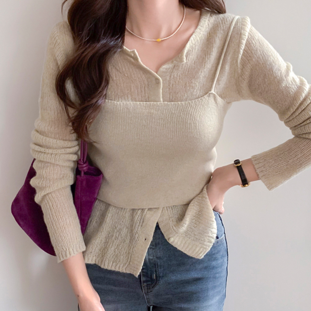 Odiel Bustier Knit Cardigan SET [size:F(55~66)]