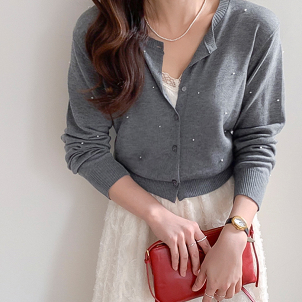 Serin Pearl Tok Tok Round Cardigan [size:F(55~66)]