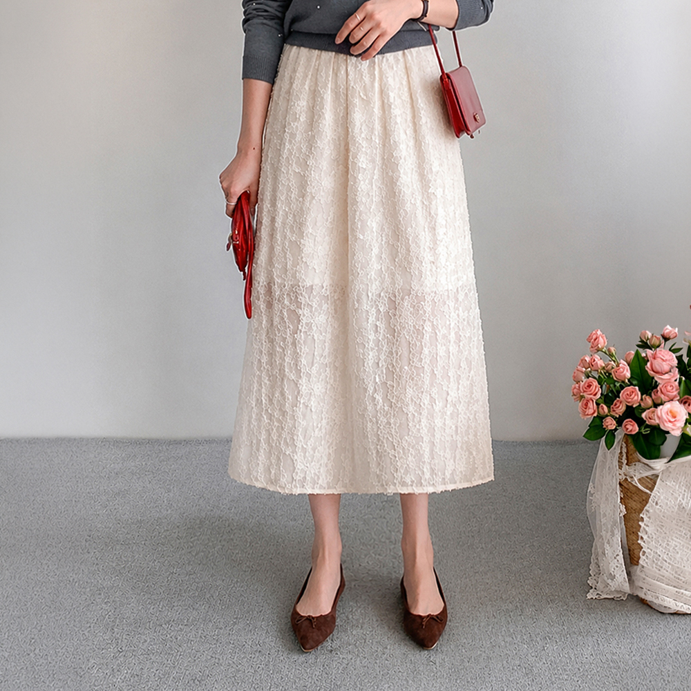 [New Arrival Special 12% Sale] MADE LIN FLIR R-Place Banding Rong Skirt [Size: F (55~66.5)]