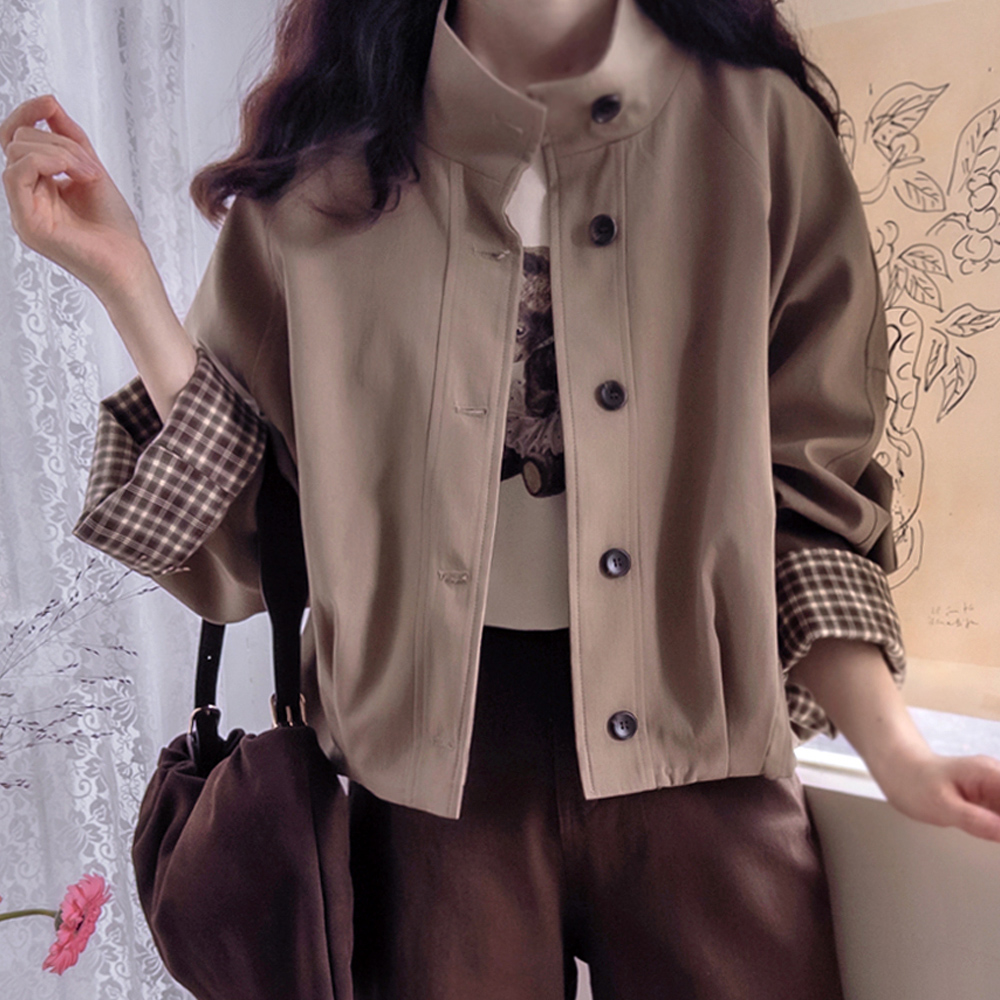 Dicheck Sleeve Contrast Sturdy Flexible Lovely Outer [size:F(55~77)]