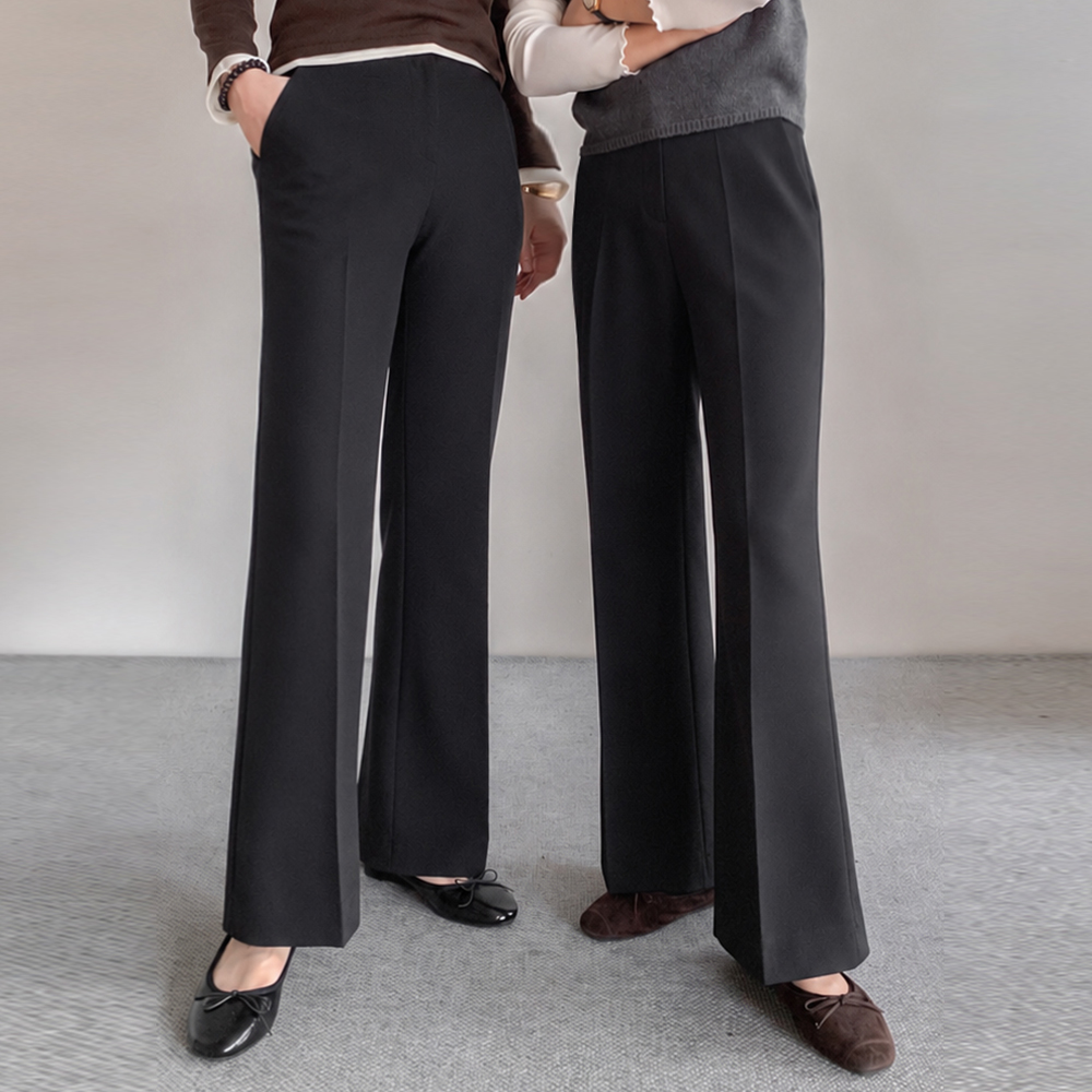 Golden Ratio 2-Type Semi Boot Cut Slacks [size:M,L,XL]