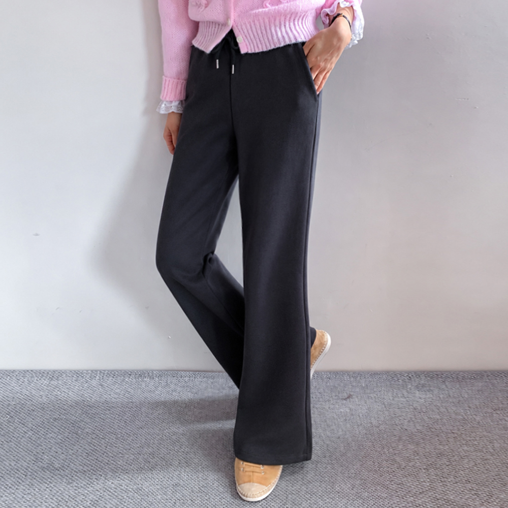 Absolutely Comfortable String Banding Semi-Boot Cut Pants (Short/Basic/Long)[size:F1,F2,F3]