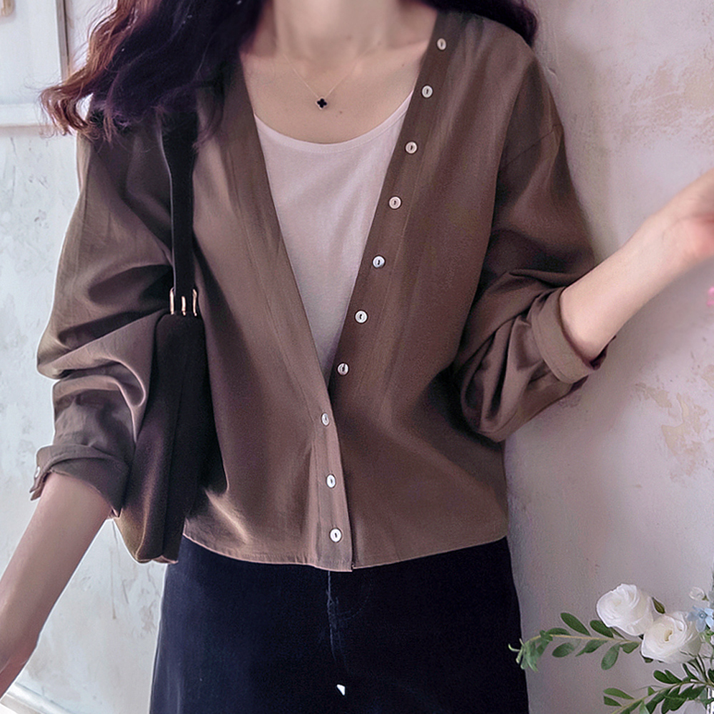 Gaeul Have Sleeveless Set Flexible Pintuck Button Shirt [size:F(55~66)] 