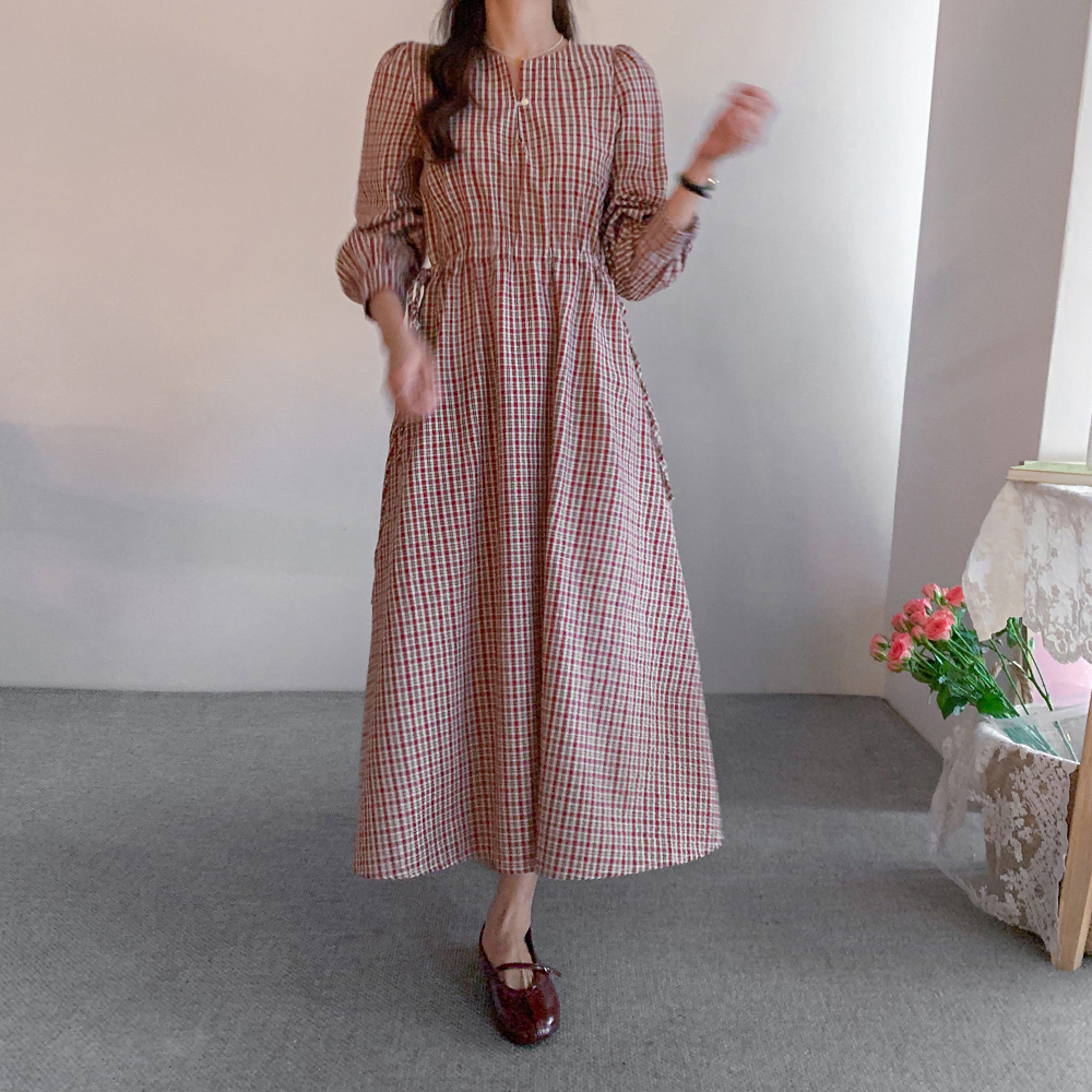 Peaches Jan Check Waist String One Piece [size:F(55~66)]