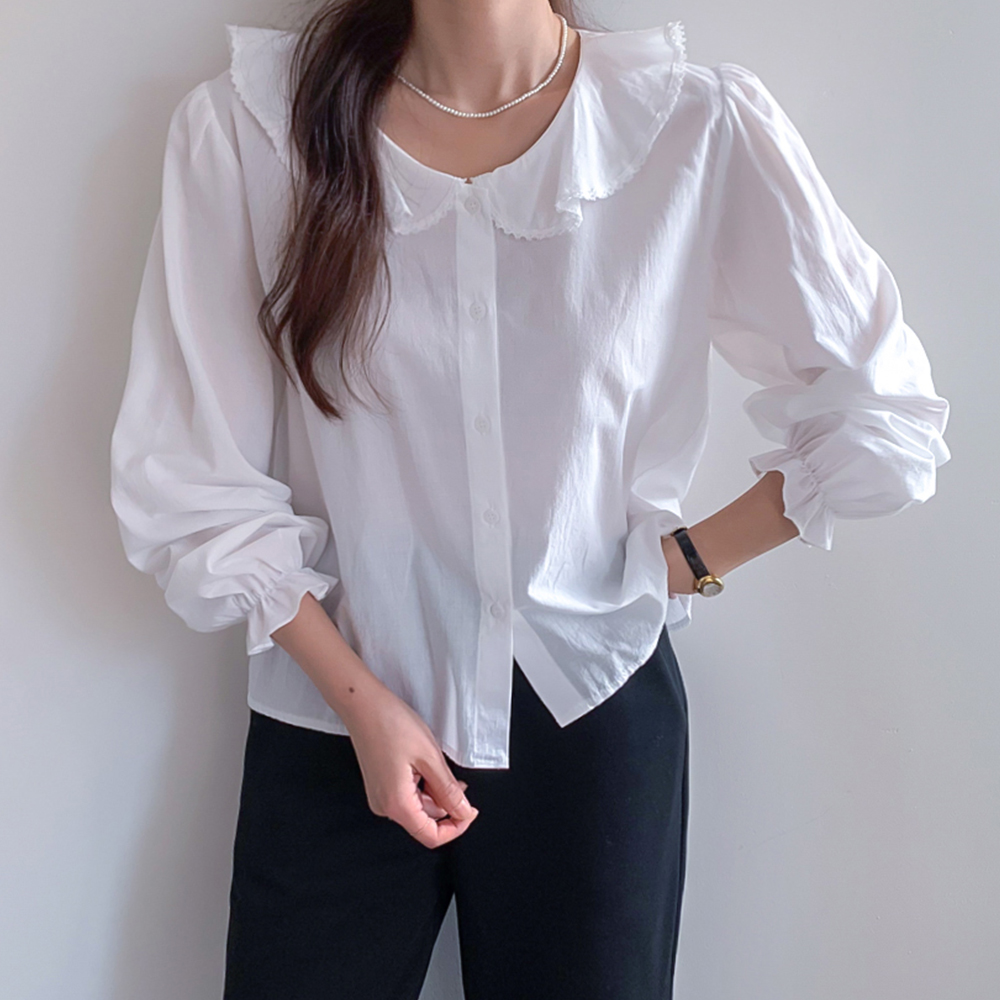 [New Arrival Special 10% Sale] MADE LIN Soap Full Race Kara Blouse [size:F(55~66)]
