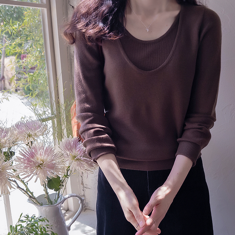 Timoa Ribbed Double Layered Soft Spandex Knit [size:F(55~66)]