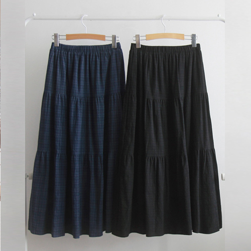 [Special Sale 30% ★ Limited Quantity] Sonelti Autumn Check Elegant Fit Band Skirt [size: F(55~66)]