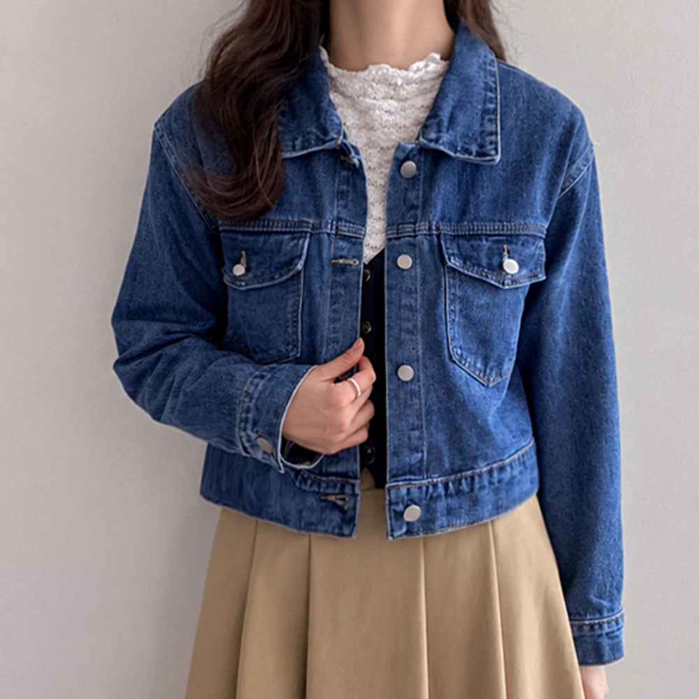 Victoria Classic Washing Crop Denim Jacket [size:F(55~66)]