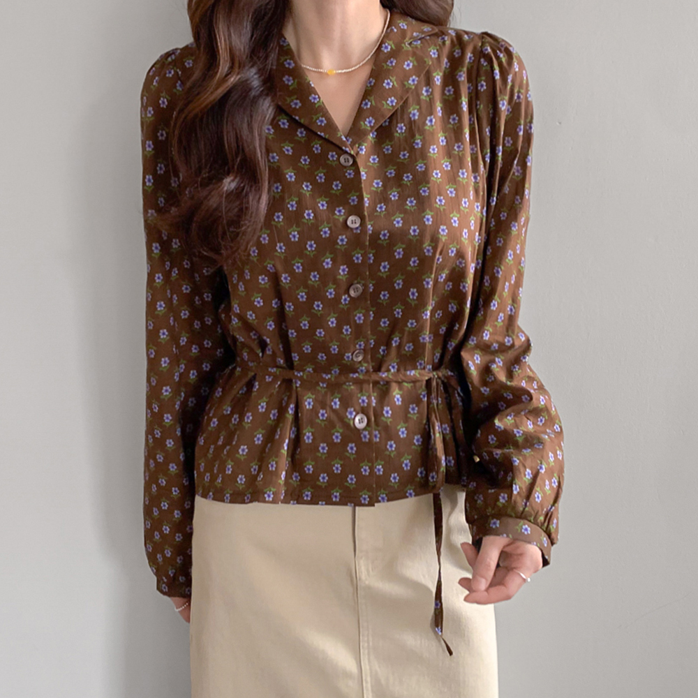 [New Arrival Special 17% Sale] MADE LIN Marcel Lightweight Small Floral Pattern Blouse [size: F (55~66)]