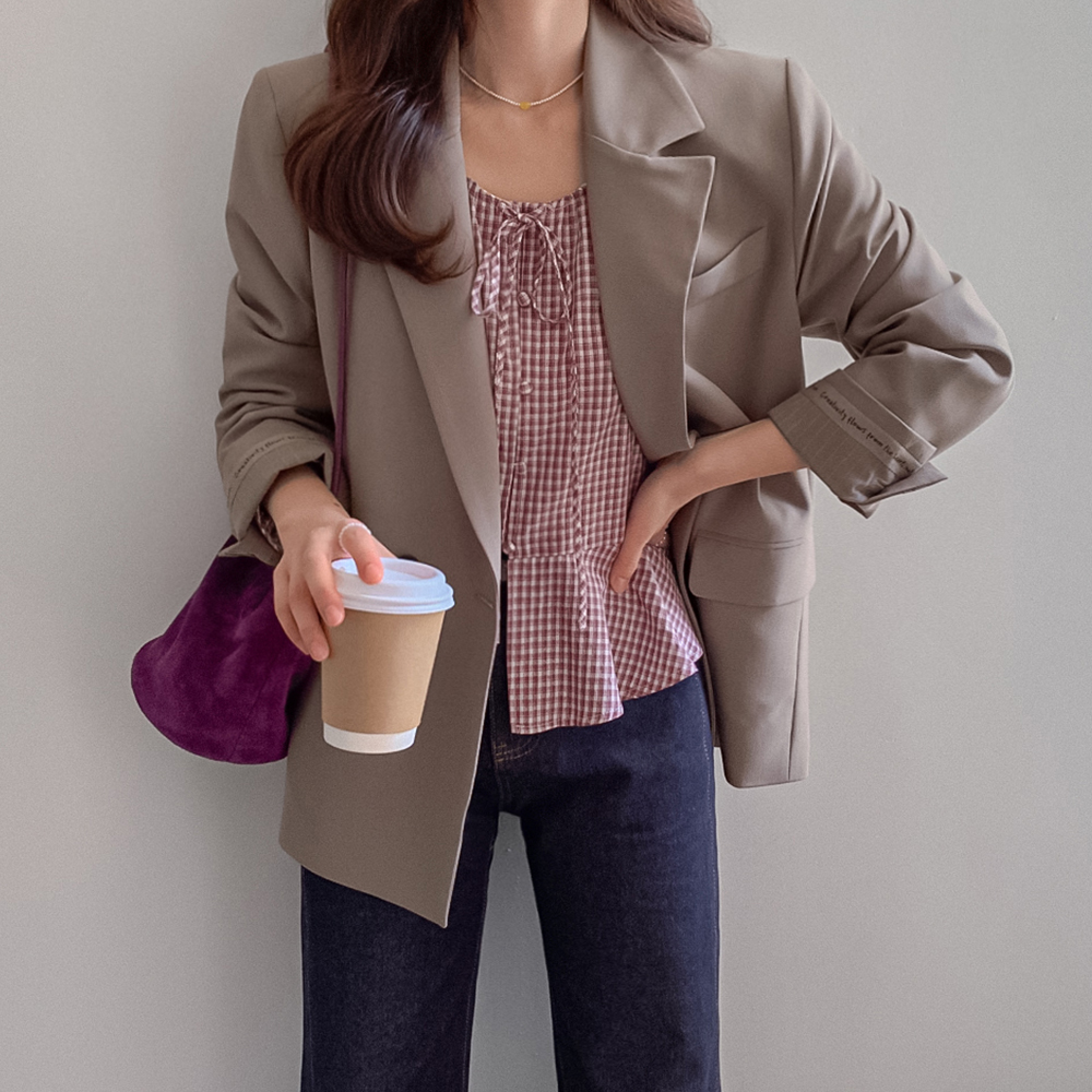 Genevieve Bag Pocket Slit Tailored Rollup Jacket [size:F(55~66)]