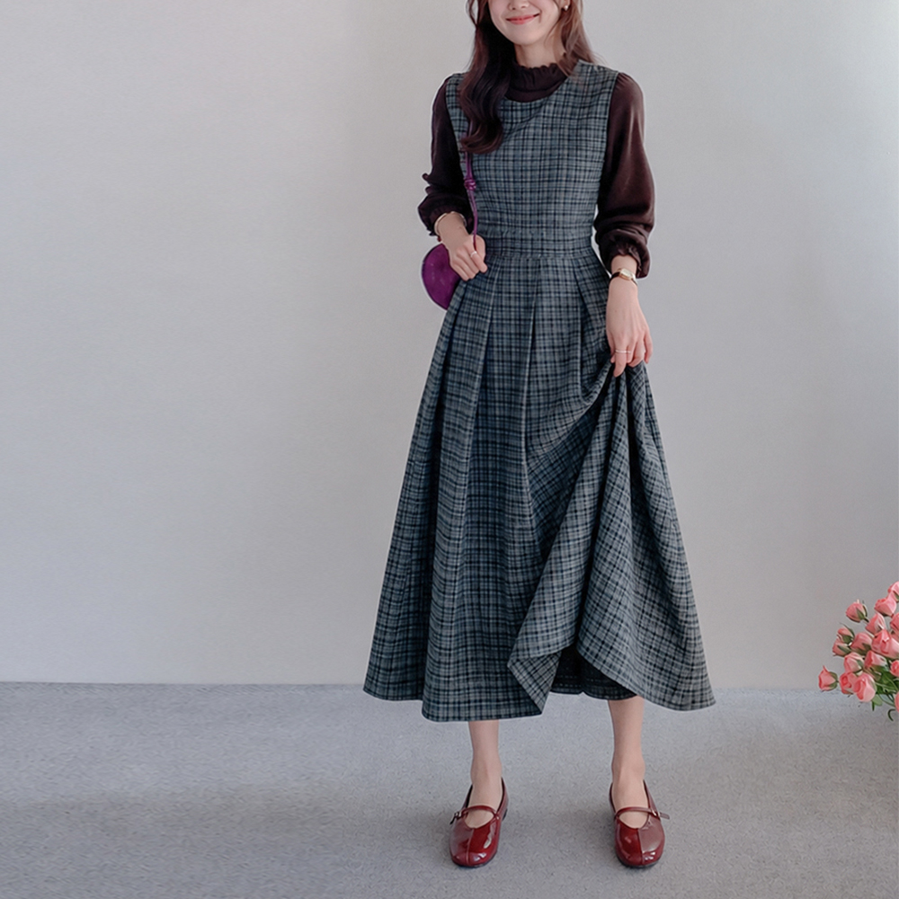 [New Arrival Special 11% Sale] MADE LIN Merden Adorable Back Elastic Pleats One Piece [size: F (55~66)]