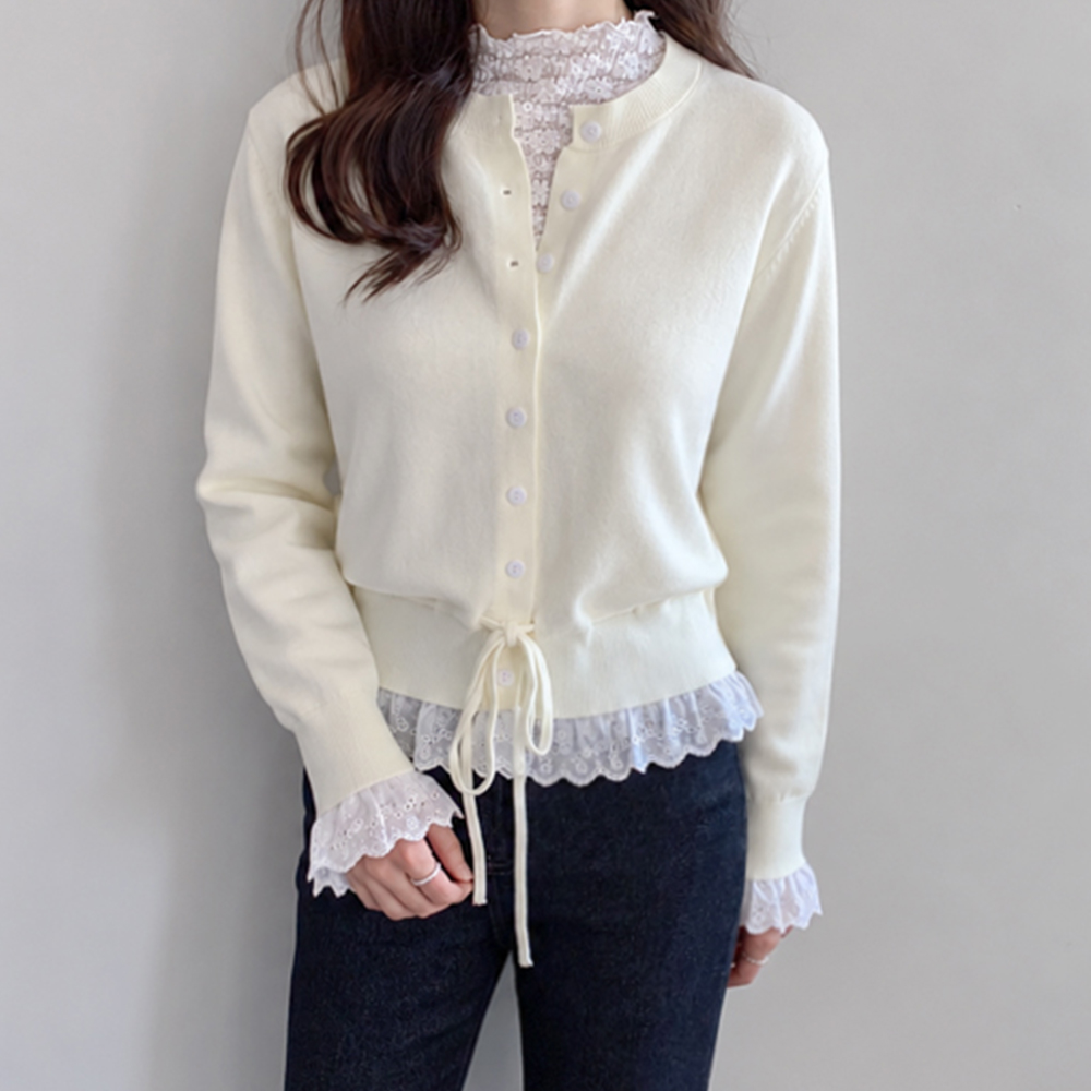 Ia feminine waist string Race Cardigan[size:F(55~66)]