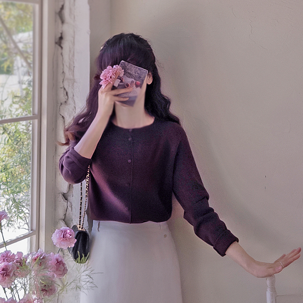Jennypel Shubutton Neck Pattern Soft Spandex Knit [size:F(55~66)]