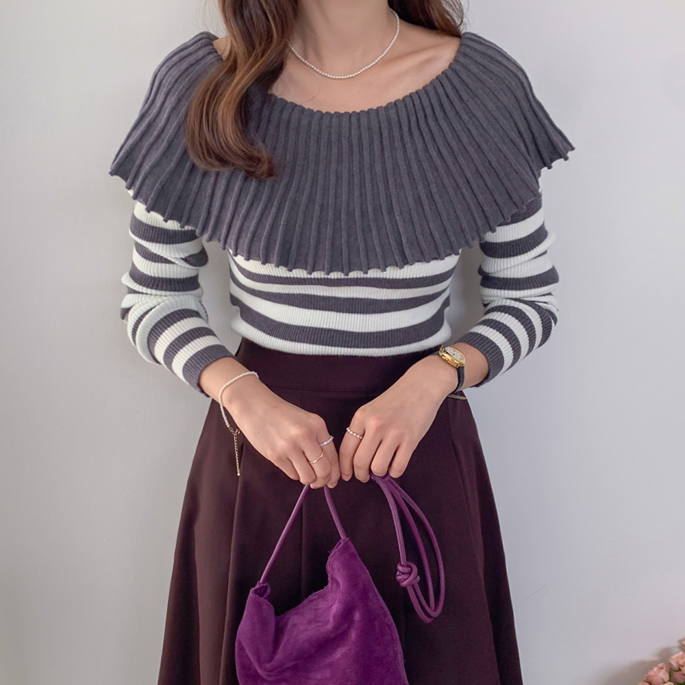 Clarice Shoulder Freel Knit[size:F(55~66)]