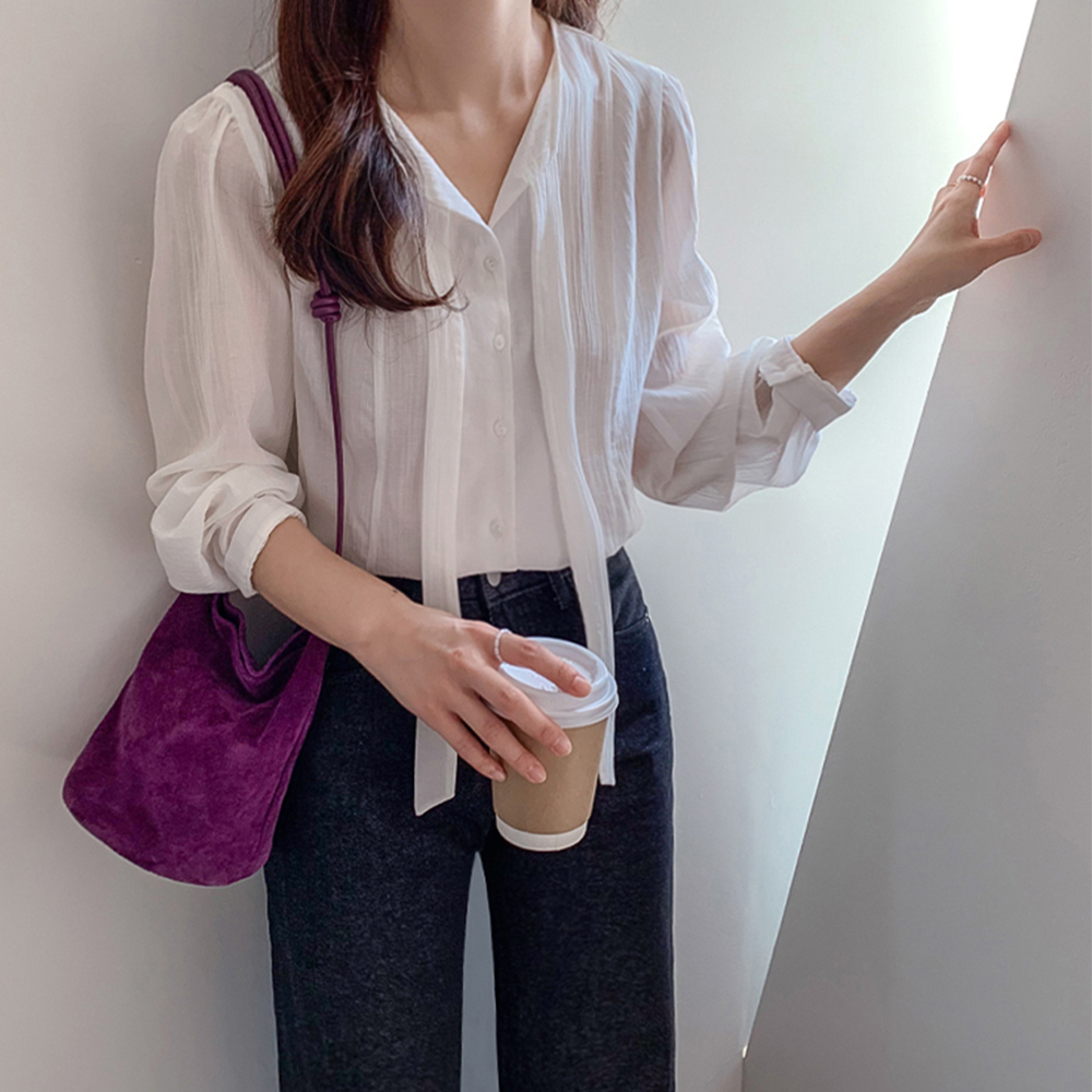 Roa Tie line Yeori Blouse [size:F(55~66)]