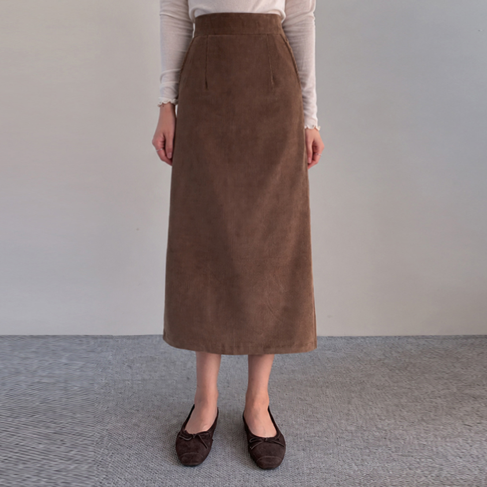 Macaron Chewy Span Corduroy Skirt [size:F(55~66.5)]