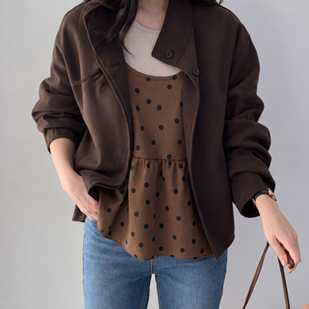 Cocoa Kara Over Pintuck Jacket [size:F(55~66)]