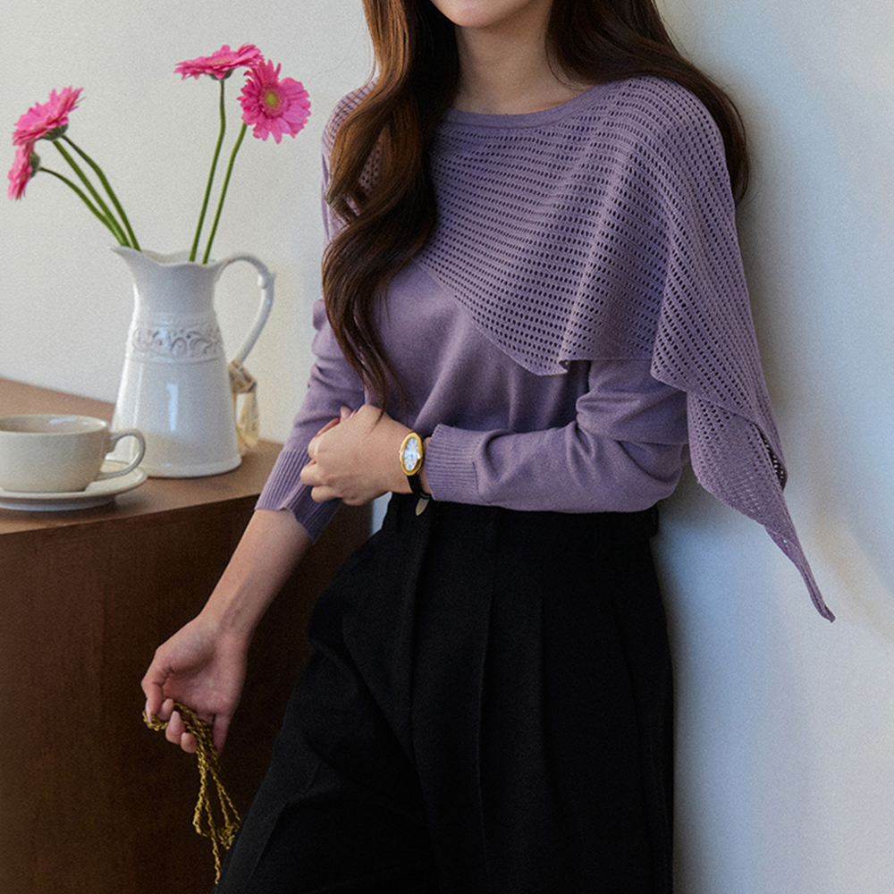 Mute Punching Scarf Shawl Drape Knit [size:F(55~66)]