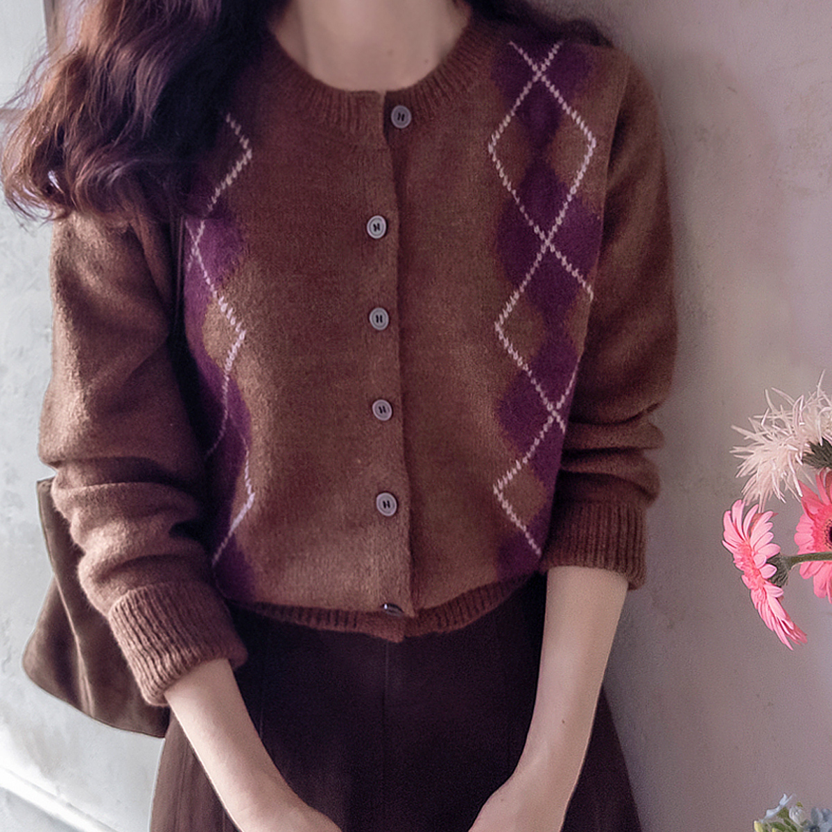Shuzene Diamond Sophistication Pattern Lovely Cardigan [size:F(55~66)]