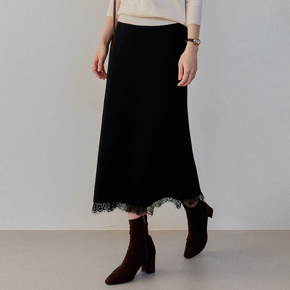 Lauren Hem Race Knit Long Skirt [size:F(55~66)]