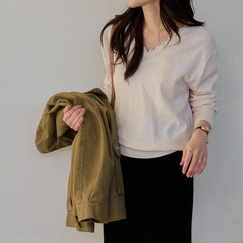Boniel V-neck Race Knit [size:F(55~66)]