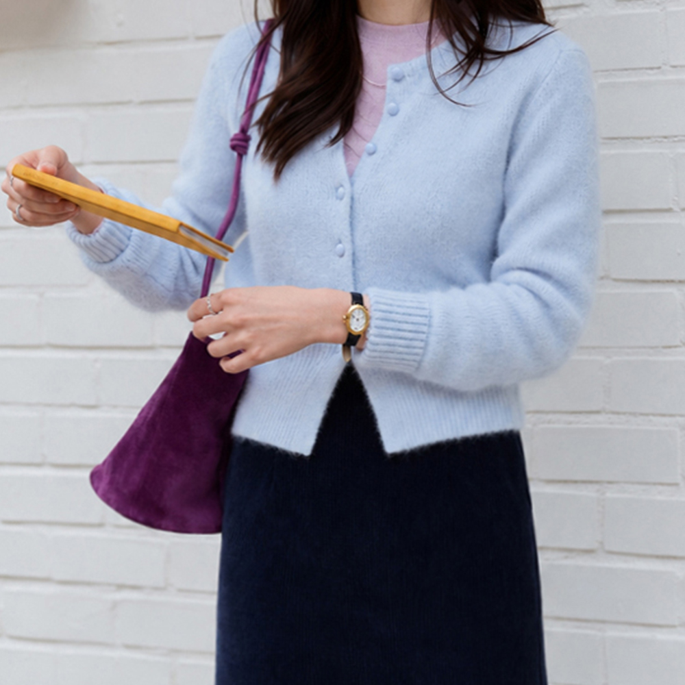 [Cozy] Alien Pastel Soft Angora Cardigan [size:F(44~66)]