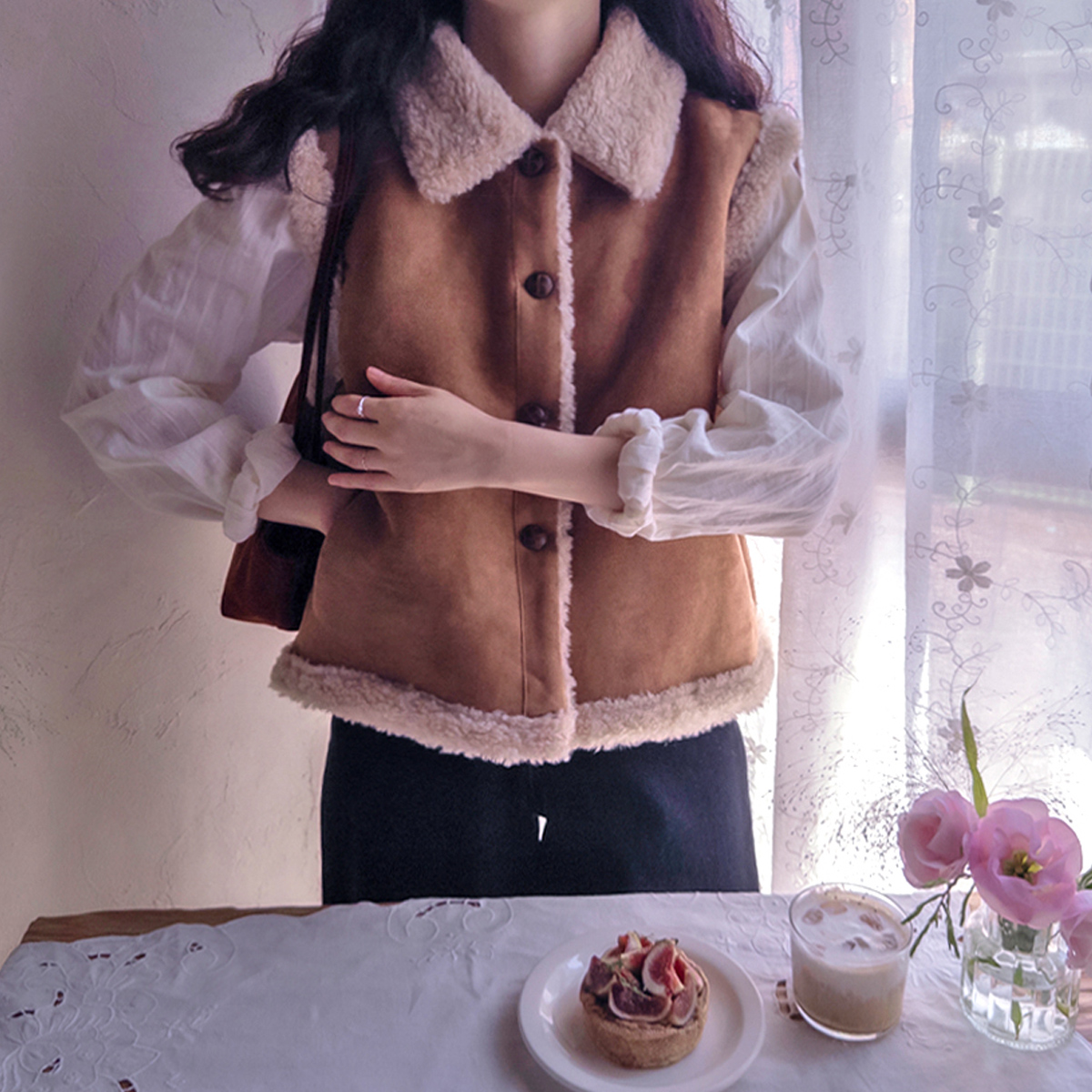 Shuka Ranch Fully Lined Fur Wool Mustang Vest [size:F(55~66)]