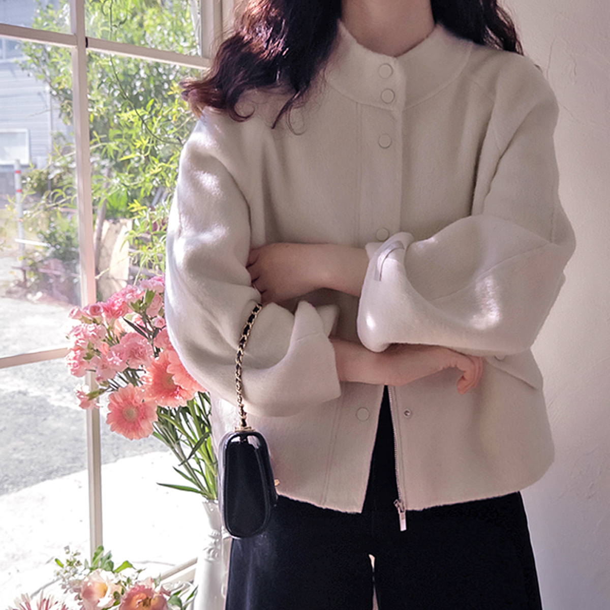 Carine N-Pocket High-Quality Warmth Handmade Wool Coat [size:F(55~66)] 