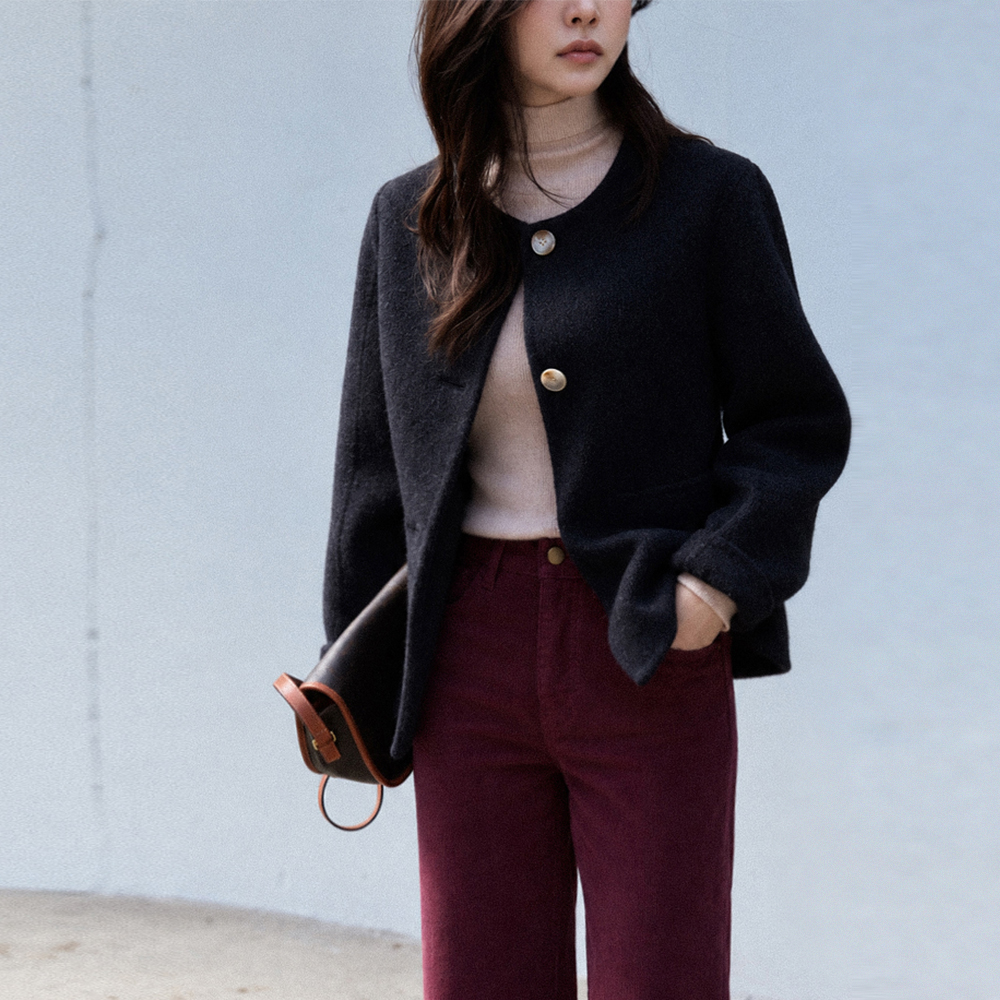 Velour Handmade Loose Fit Jacket [size:F(55~66)]
