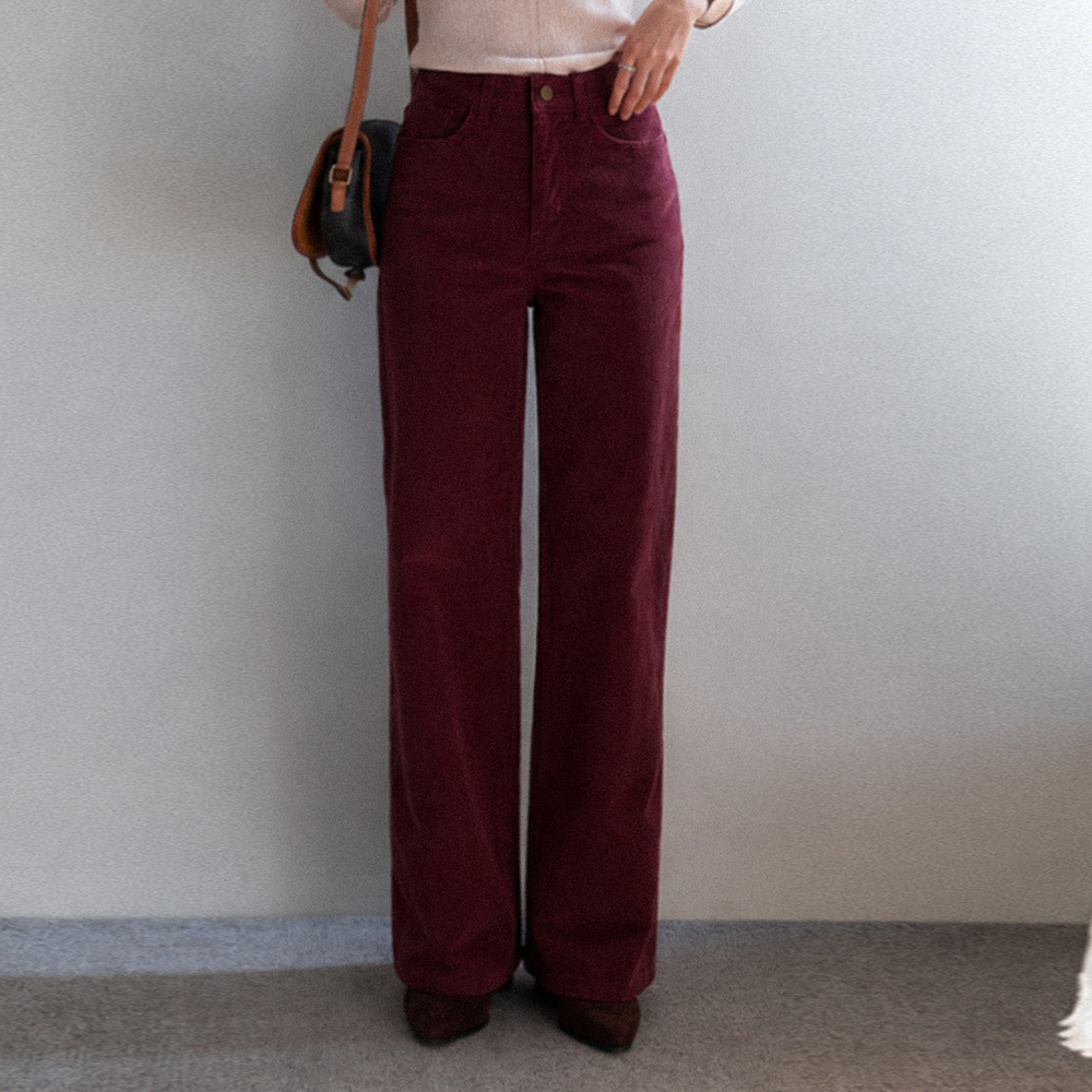 Maiden Long Straight Corduroy Wide Pants [size:S,M,L]