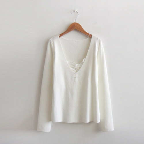 [Special Sale 30% ★ Limited Quantity] Schna Lace Layered Stretchy Soft Spandex Knit [Size: F (55~66)]