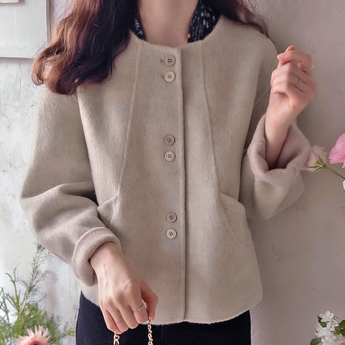 Roosevelt Tutu-Button Stitch Pocket Handmade Coat [size:F(55~66)]